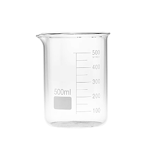 Becker 500mL em Vidro Borossilicato Forma Baixa