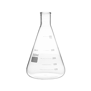 Erlenmeyer 3000mL em Vidro Graduado Boca Estreita