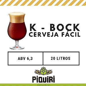 Kit receitas cerveja artesanal 20L K Bock Cerveja Fácil