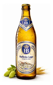 Cerveja Hofbräu HB Lager NACIONAL 500ml Garrafa