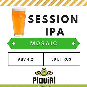 Kit receitas cerveja artesanal 50L Session IPA Mosaic