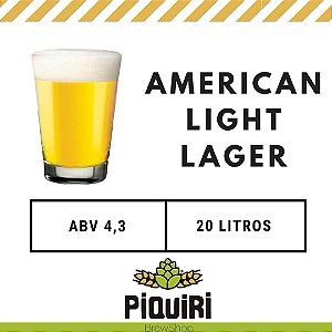 Kit receitas cerveja artesanal 20L American Light lager