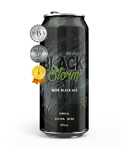 Cerveja Big Jack India Black Ale Storm - Lata 473ml