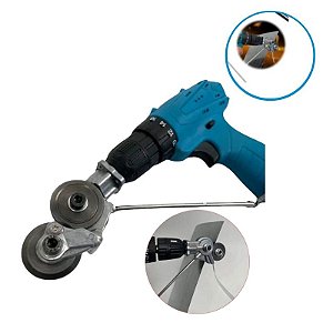 Cortador De Chapa Para Furadeira ( Metal Alumínio Adaptador Parafusadeira - Frete Grátis )