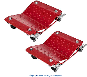 MOVIMENTADOR DE VEICULOS COM CAPACIDADE PARA CONFECIONADO EM CHAPA DE ACO CARBONO NA COR VERMELHA COM 4 RODIZIOS