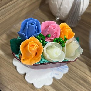 Banheira com Tulipas coloridas