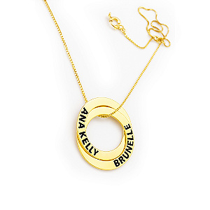 Colar 2 ou 3 elos com nome personalizado