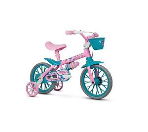 Bicicleta Infantil Nathor Aro 12 Charm Rosa Azul