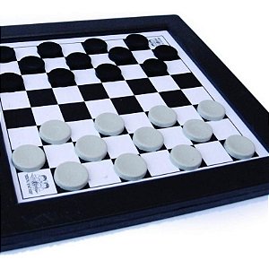 Jogo dama e trilha - 2 em 1 plástico grande 24x24 - dutati treine sua mente