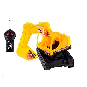 Escavadeira de Brinquedo com Controle Remoto, 3 Funções