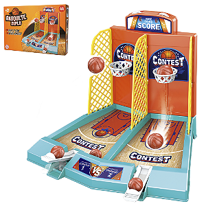 Jogo de Basquete de Mesa Duplo Infantil – Mini Arcade Brinquedo