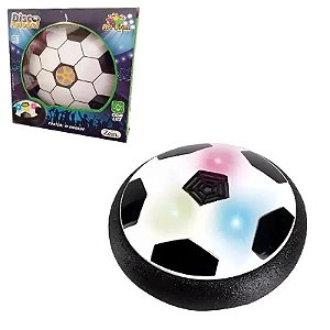 Bola Disco Futebol Deslizante Luz 14cm