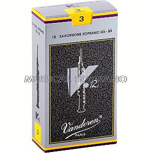 PALHETAS VANDOREN V12 PARA SAX SOPRANO (CAIXA COM 10)