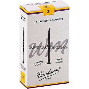 PALHETAS VANDOREN WHITE MASTER ALEMÃ PARA CLARINETE (CAIXA COM 10)