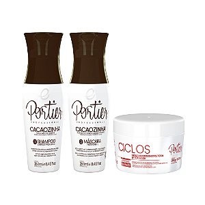 Portier Cacaozinha Kit 250ml + Portier Ciclos B-tox Mask 250g