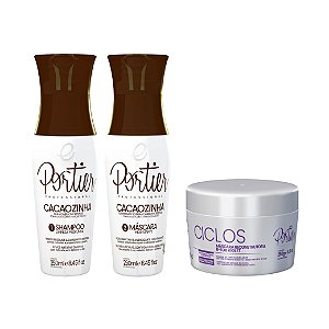 Portier Cacaozinha Kit 250ml + Portier Ciclos B-tox Violet 250g