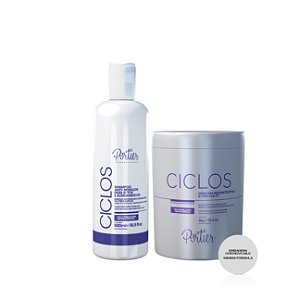 Combo Portier Ciclos Shampoo Anti-Resíduos 500ml + Ciclos B-tox Violet 1kg
