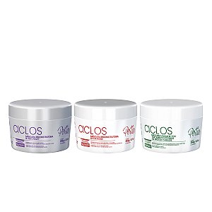 Combo Portier Ciclos B-Tox Violet 250g + Portier Ciclos B-Tox Unique250g + Portier Ciclos B-Tox Mask 250g