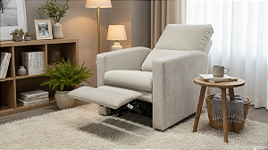 Poltrona Gold - Veludo Bege