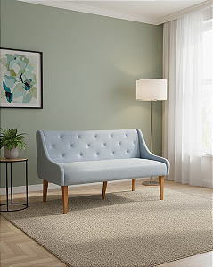 Banco Malibu - Linho Sintético Azul