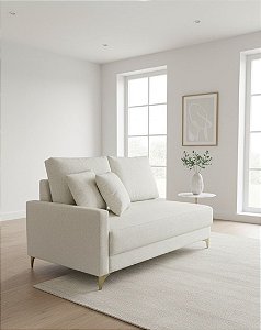 Sofá Grow (1 braço) - Tecido Estilo Linho Cru