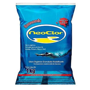 CLORO NEOCLOR ECONOMIC DICLORO ESTABILIZADO PARA PISCINA 1KG