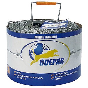 ARAME FARPADO PARA CERCA GALVANIZADO FIO 1.6MM 250M GUEPAR