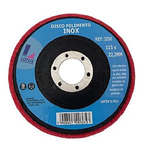 Disco de Polimento de Inox 115mm x 22.2mm Lotus 3255
