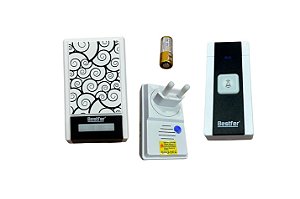 Campainha Sem Fio Quadrada Tomada 36 Toques Led Bestfer BFH1564