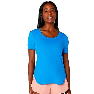 T-SHIRT ETERNA GOLA REDONDA ALONGADA AZUL TOTAL - ALTOGIRO