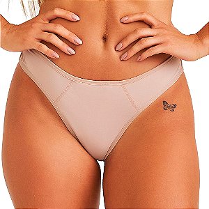 CALCINHA FITNESS CLASSICA BEGE CHOCOLATE - CAJUBRASIL