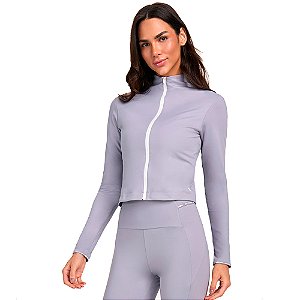 JAQUETA AJUSTADA COM REFLETIVOS CINZA SUAVE - ALTOGIRO