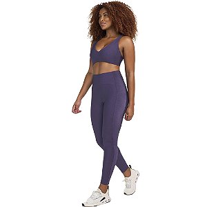 LEGGING RIB SHINE C/ BOLSO ROXO VELVET - ALTOGIRO