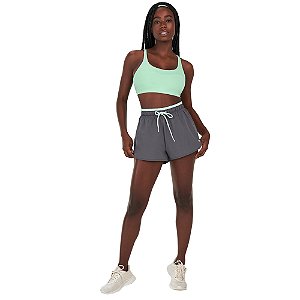 SHORTS SOBREPOSTO BOLSO INTERNO CINZA FERRO - ALTOGIRO