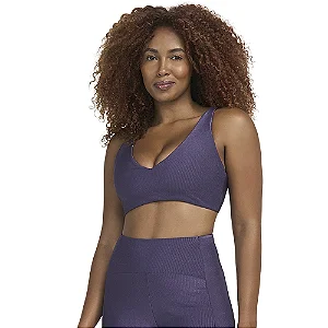 TOP DECOTE V RIB SHINE ROXO VELVET - ALTOGIRO