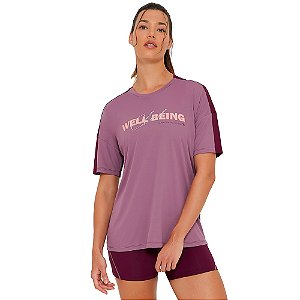 T-SHIRT OVERSIZED BICOLOR C/ EST MALVA ENCANTADO - ALTOGIRO
