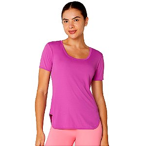T-SHIRT ETERNA GOLA REDONDA ALONGADA ROXO EUFORIA - ALTOGIRO