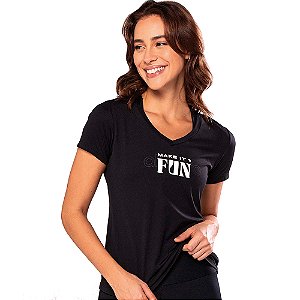 T-SHIRT SKIN FIT MAKE IT FUN PRETO - ALTOGIRO