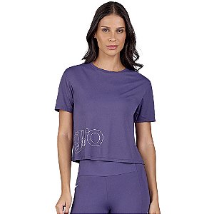 T-SHIRT ABERTURA UNILATERAL ROXO VELVET - ALTOGIRO