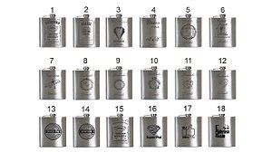 Cantil Whisky Personalizado - 200ml - Aço Inox