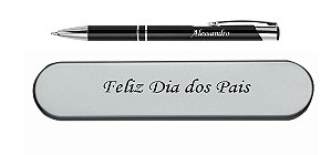 Caneta Metal (alumínio) e Estojo Personalizados
