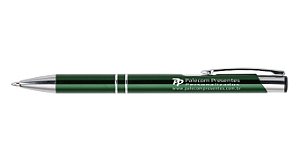 Caneta Metal Alumínio Personalizada Corpo VERDE - Lote 50 peças