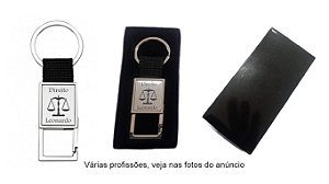 Chaveiro Profissão com caixa aveludada