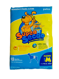 Fraldas Descartáveis Super Secão Para Machos - Tamanho M