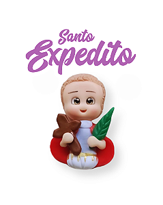 Aplique para chaveiro - Santo Expedito