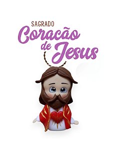 Aplique para chaveiro - Sagrado Coração de Jesus