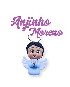 Aplique para chaveiro - Anjinho moreno