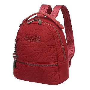 Bolsa Mochila Costas Feminina Coca-Cola Tonight Vermelha