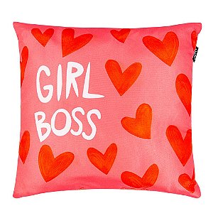 Almofada Romântica Decorativa Presente Love The Girl Boss 30x30cm