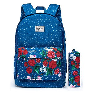 Mochila Feminina Escolar Notebook Estojo Spector Constelação 20 Litros